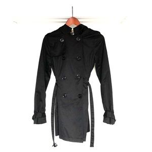 H&M divides black trench with hood